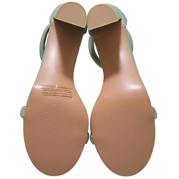 New York & Company Women Carolyn Bubble Ankle Strap Sandals Size US 11 Green - Picture 5 of 5